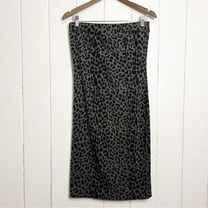 Necessary Objects Grey and Black Leopard Print Tube Dress. Size Large.
